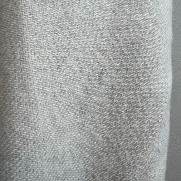 ZARA Long Wool Beige Coat Lined Knit Pockets Faux Fur Neck Back Slit Sz Medium M - Picture 11 of 12